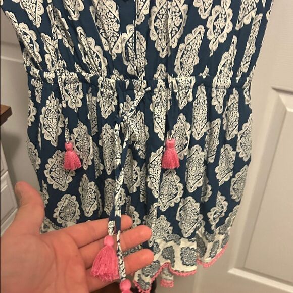 Matilda Jane Indigo and Cream Floral Romper - Picture 5 of 6